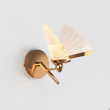 Golden Art-Deco LED Pendant - Amelis 3D model image 1 