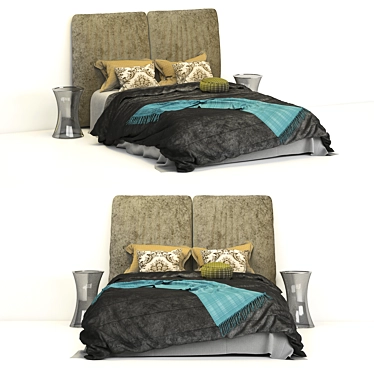 Premium Bed: Superior Quality & Stunning Design 3D model image 1 