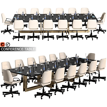 Modern Conference Table 10 3D model image 1 