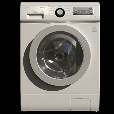 LG F1296HDS3 Ultra-Quiet Steam Washing Machine 3D model image 1 