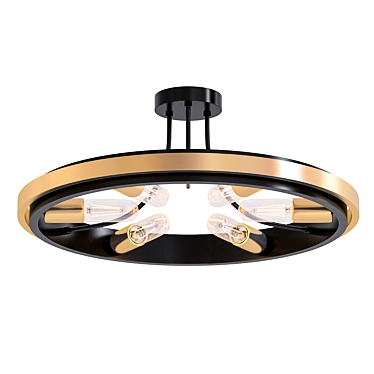 Sleek Modern Davos Pendant Lamp 3D model image 1 