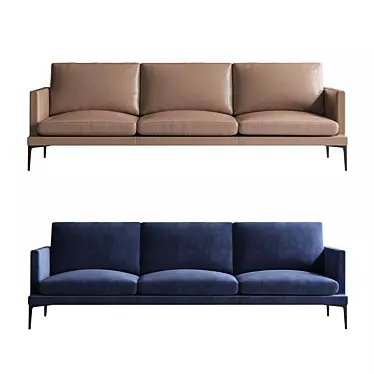 Segno Sofa: Luxurious Comfort 3D model image 1 
