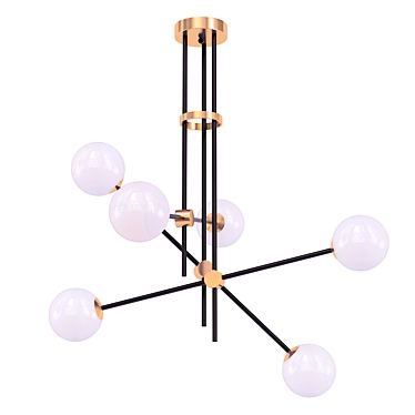 Sleek Globe Pendant Lights 3D model image 1 