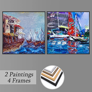 Versatile Set of Wall Paintings 3D model image 1 