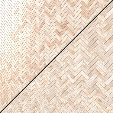 Inwood Herringbone Mosaic Tiles- 6 Stunning Colors! 3D model image 1 