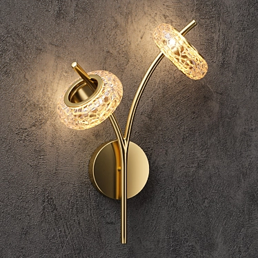 Elegant Brass Wall Sconce 3D model image 1 