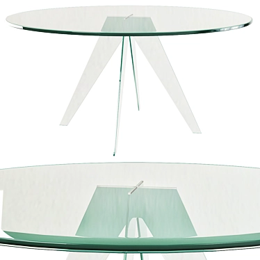 Elegant Alister Glass Table 3D model image 1 