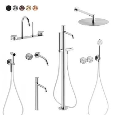 Gio Plus: Smooth & Stylish Faucet Collection 3D model image 1 