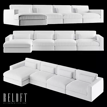 Luxe Lugano Modular Sofa 3D model image 1 