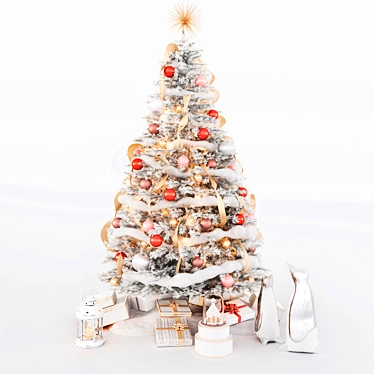 Festive Christmas Tree Set 3D model image 1 