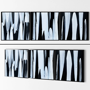 Trio of Textured Frames - 600mm x 600mm 3D model image 1 