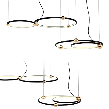 Cosmic Orbit Pendant Light 3D model image 1 