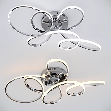 Eurosvet LED Chrome Ceiling Lamp 3D model image 1 