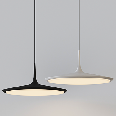 Sleek Disc LED Pendant Light 3D model image 1 