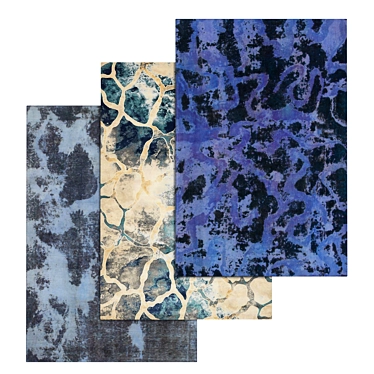 Luxury Carpet Set: High-Quality Textures - 3 Styles 3D model image 1 
