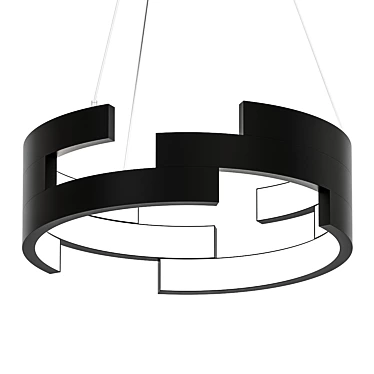 Sleek Black LED Pendant: Kara 1-Light 3D model image 1 