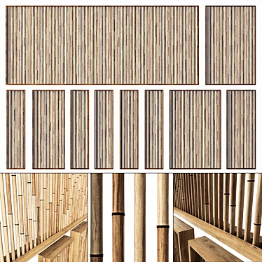 Bamboo Branch Decor - Natural and Versatile 3D model image 1 