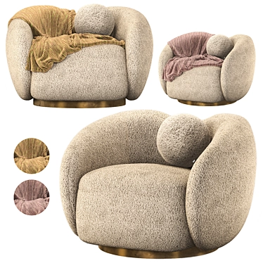 Luxury Swivel Chair Diego: Elegant Design and Ultimate Comfort 3D model image 1 