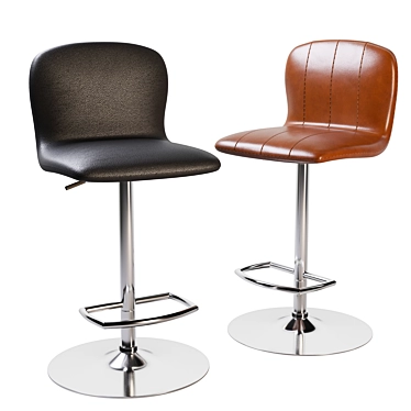 Title: Classic Swivel Bar Stool 3D model image 1 