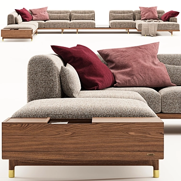 Modern Luxury Porada Argo Sofa 3D model image 1 