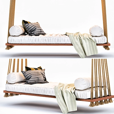 Sleek 007 Modern Bed 3D model image 1 