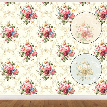 Seamless Wallpaper Set - 3 Colors 3D model image 1 