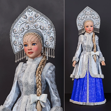 Snow Maiden Doll: 50cm Height 3D model image 1 