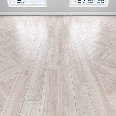 Oak Parquet: Herringbone, Linear, Chevron 3D model image 1 