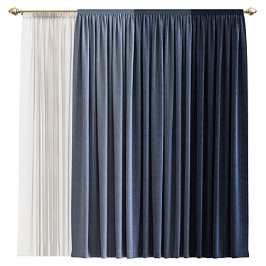 Refined Curtain Design 3D model image 1 