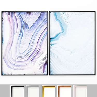 Modern Art Frames Set 3D model image 1 