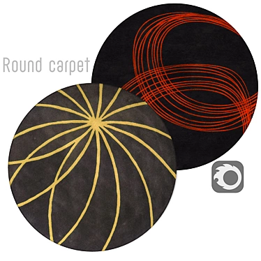 Circular Interior Carpet 3D model image 1 