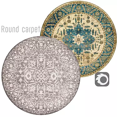 Elegant Round Carpet 3D model image 1 