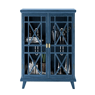 Spacious 4-Door Storage Cabinet 3D model image 1 