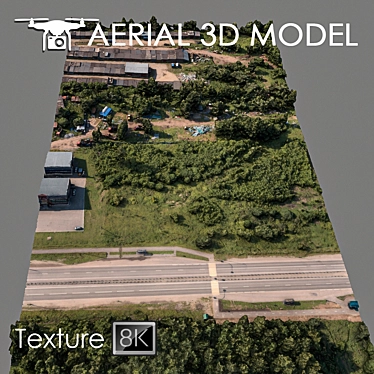 Drone-captured 3D Terrain Model 3D model image 1 