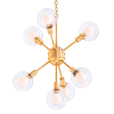 Glowing Burst Chandelier 3D model image 1 