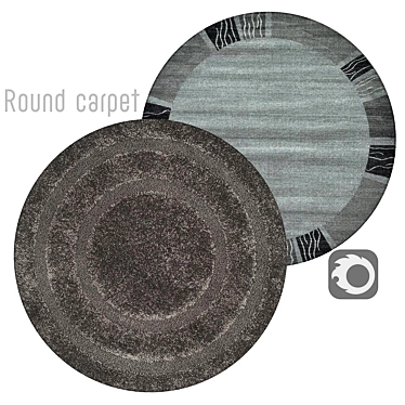 Round Carpet for a Modern Interior 3D model image 1 
