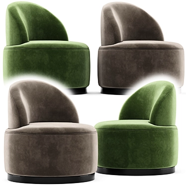 Cozy Cushioned Seat 3D model image 1 