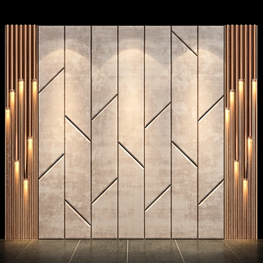  Modern Minimalist Wall Panel 3D model image 1 