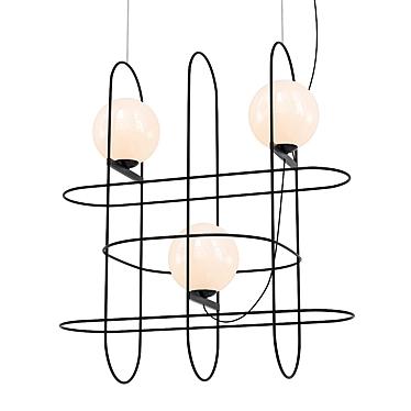 Elegant Setareh Pendant Light 3D model image 1 