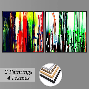 Versatile Set of Wall Paintings 3D model image 1 