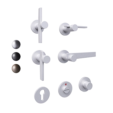 Formani Tense Door Hardware Set 3D model image 1 