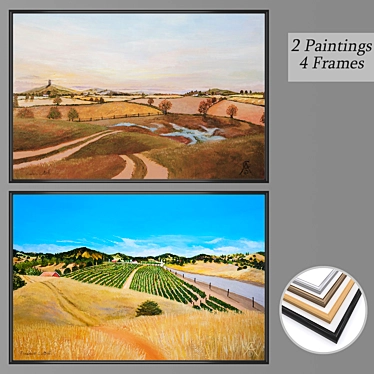 Elegant Wall Art Set 3D model image 1 