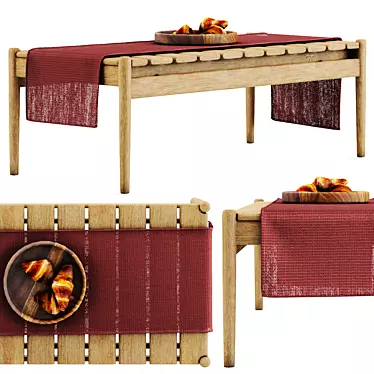 Eucalyptus Simja Coffee Table | Outdoor & Indoor Design 3D model image 1 
