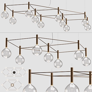 SOFÌ Pendant Lamp: Stylish Illumination, Bonaldo 3D model image 1 