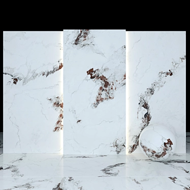 Breccia Tuscany Marble: Elegant Slabs & Texture 3D model image 1 