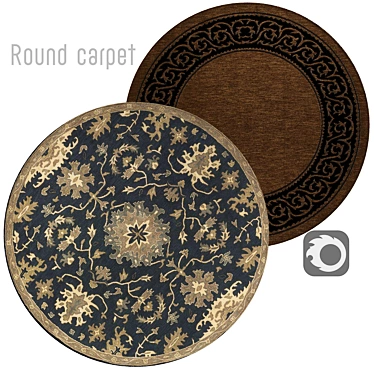 Circular Interior Carpet 3D model image 1 