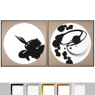 Kanji Collection Art Frames 3D model image 1 