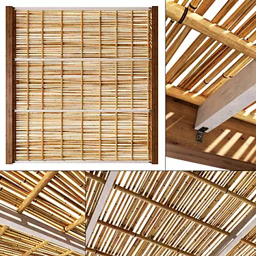 Bamboo Branch Ceiling Decor 3D model image 1 