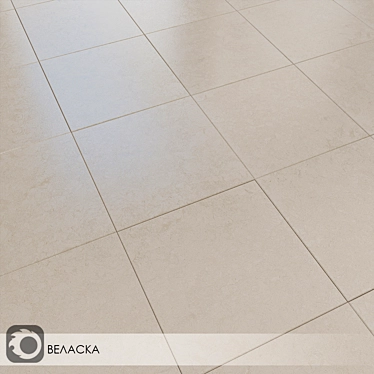 Velaska Beige Light Ceramic Floor Tile 3D model image 1 