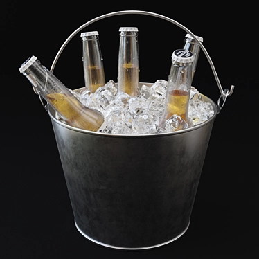 Ice-Cold Refreshment: Corona Extra Beer Bucket 3D model image 1 